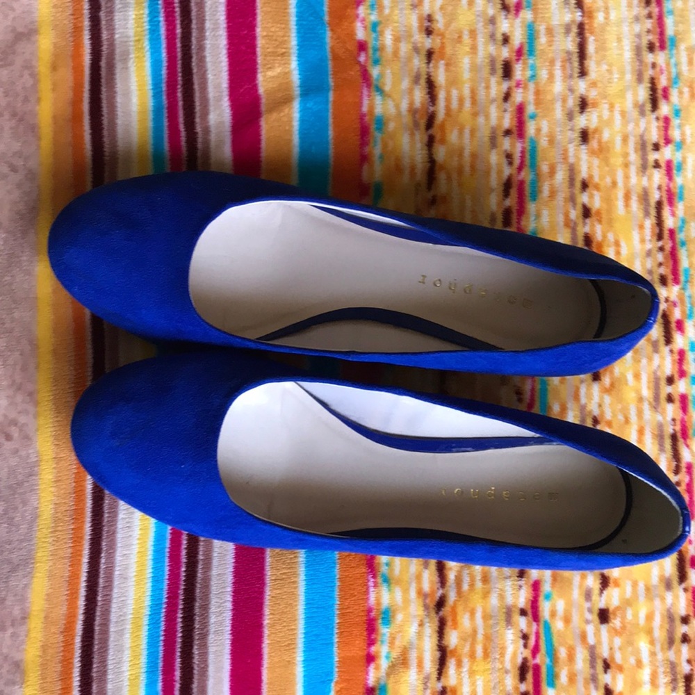 Royal blue wedges